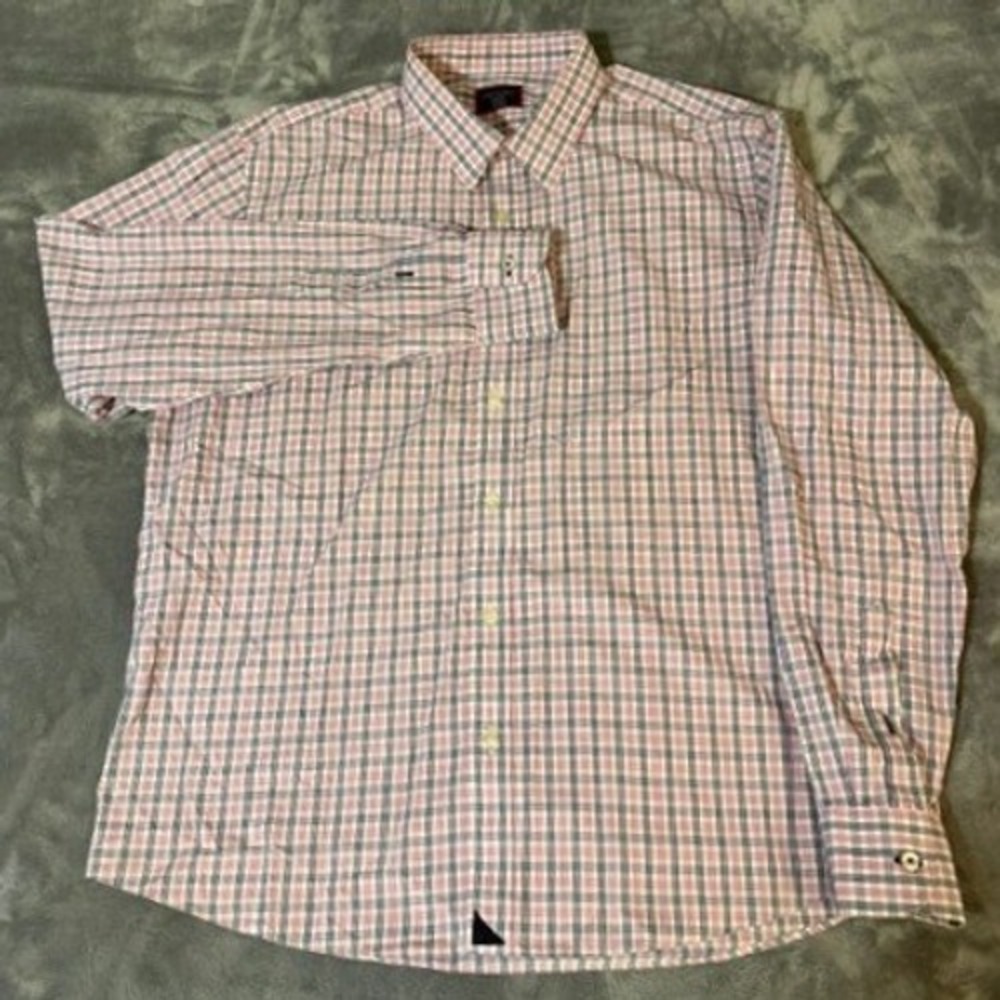 Untuckit Shirt Long Sleeve Button Down Mens XL Multicolor Plaid Wrinkle Free